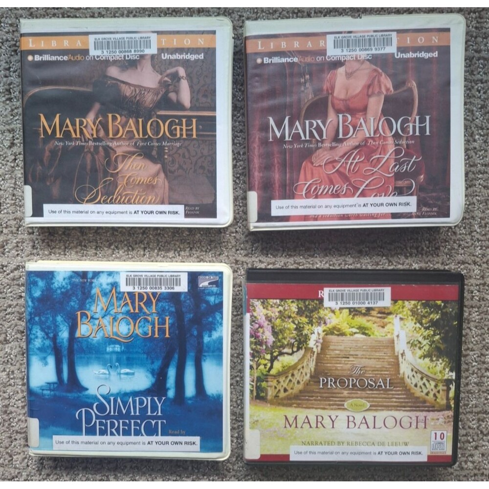 Mary Balogh Lot of 4 Audiobooks Books on CD Ex-Lib Unabridged Victorian Romance